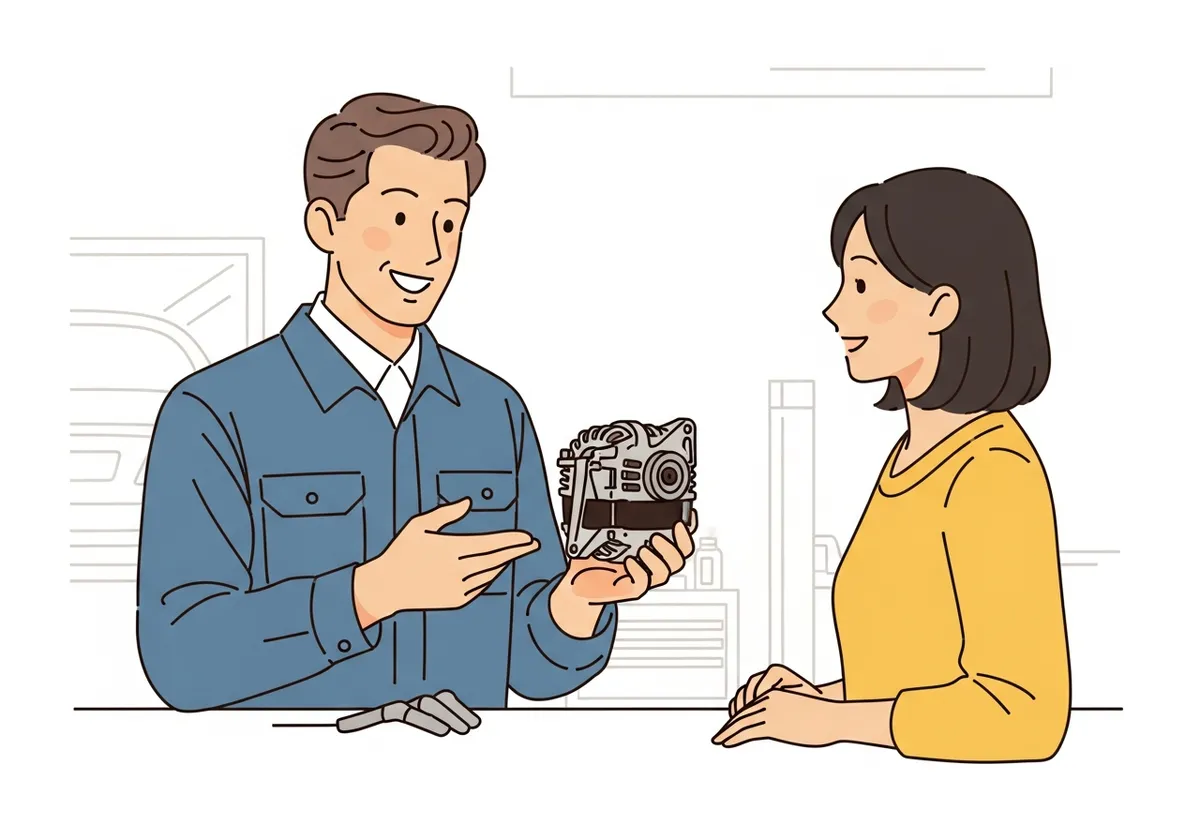 オルタネーター交換費用説明イラスト