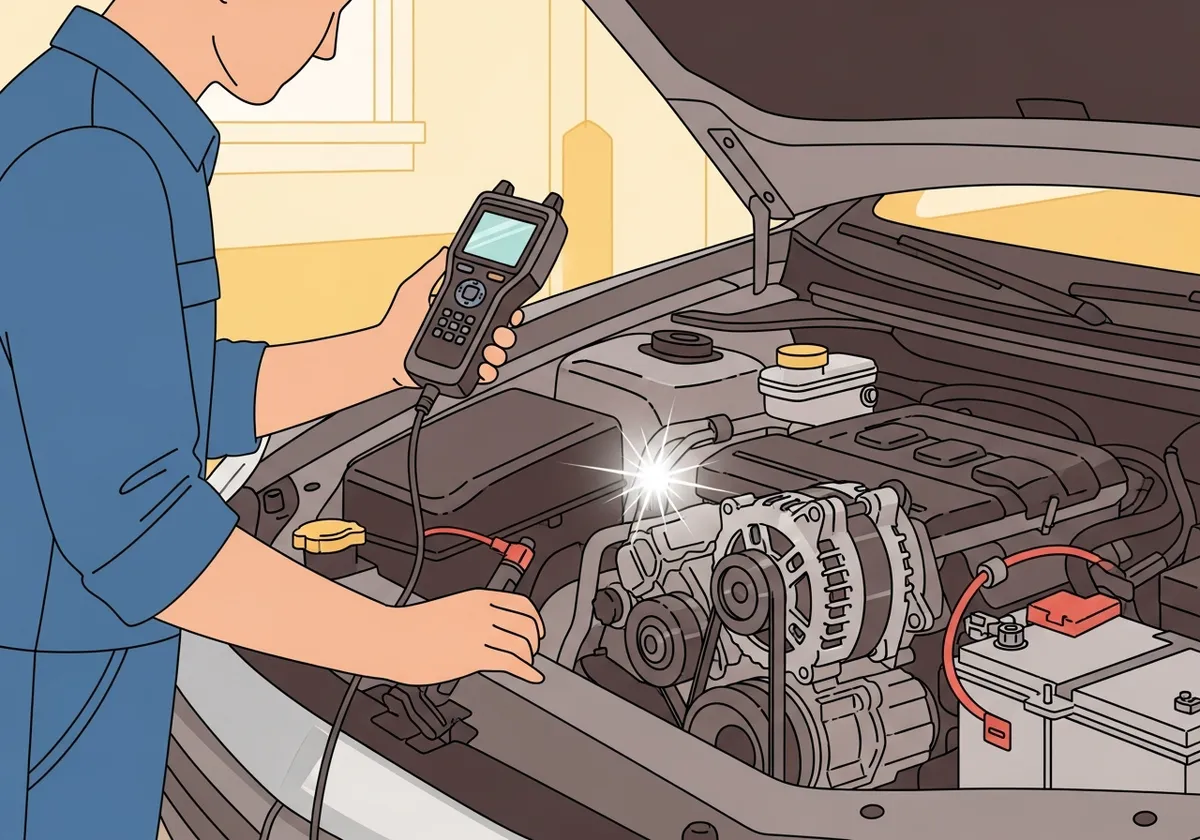 交換後の充電確認イラスト