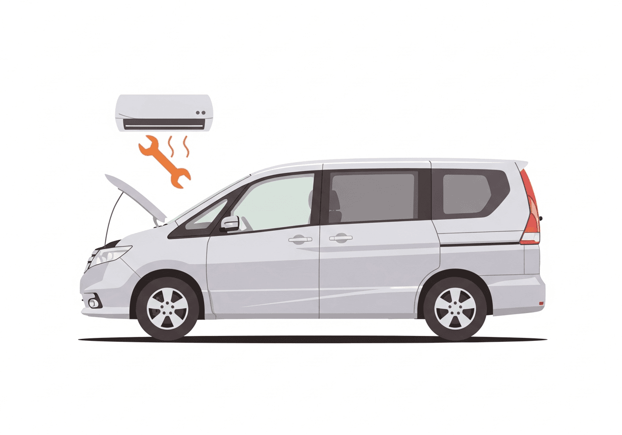 セレナ C26系 エアコン修理事例