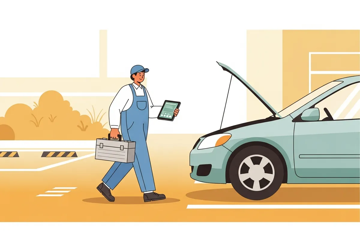 ご指定場所で診断するイラスト