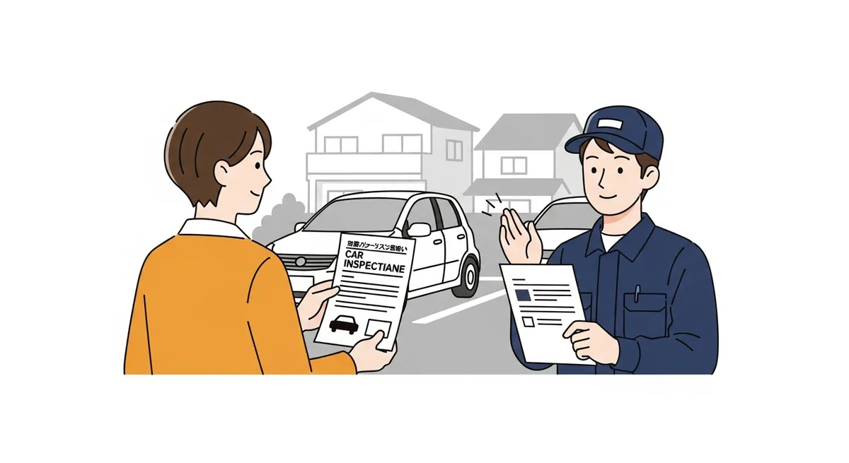 セカンドオピニオンとして他店の整備士に見積もりを確認してもらうイラスト