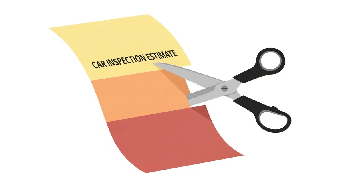 車検見積書を3つの費用区分に分けるイラスト