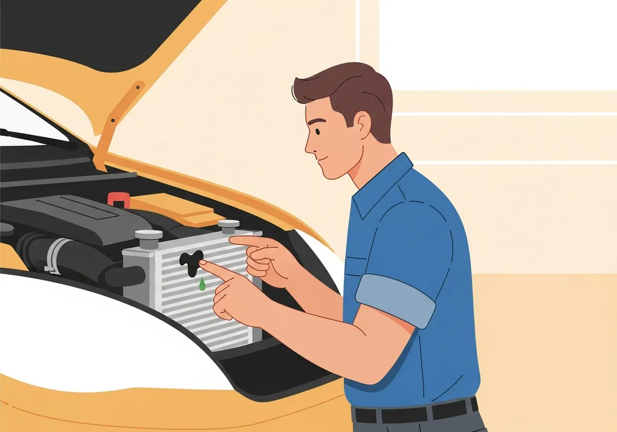 水漏れ箇所を確認するイラスト