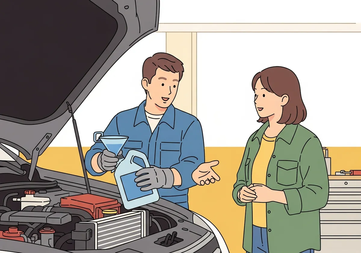 修理完了・説明のイラスト