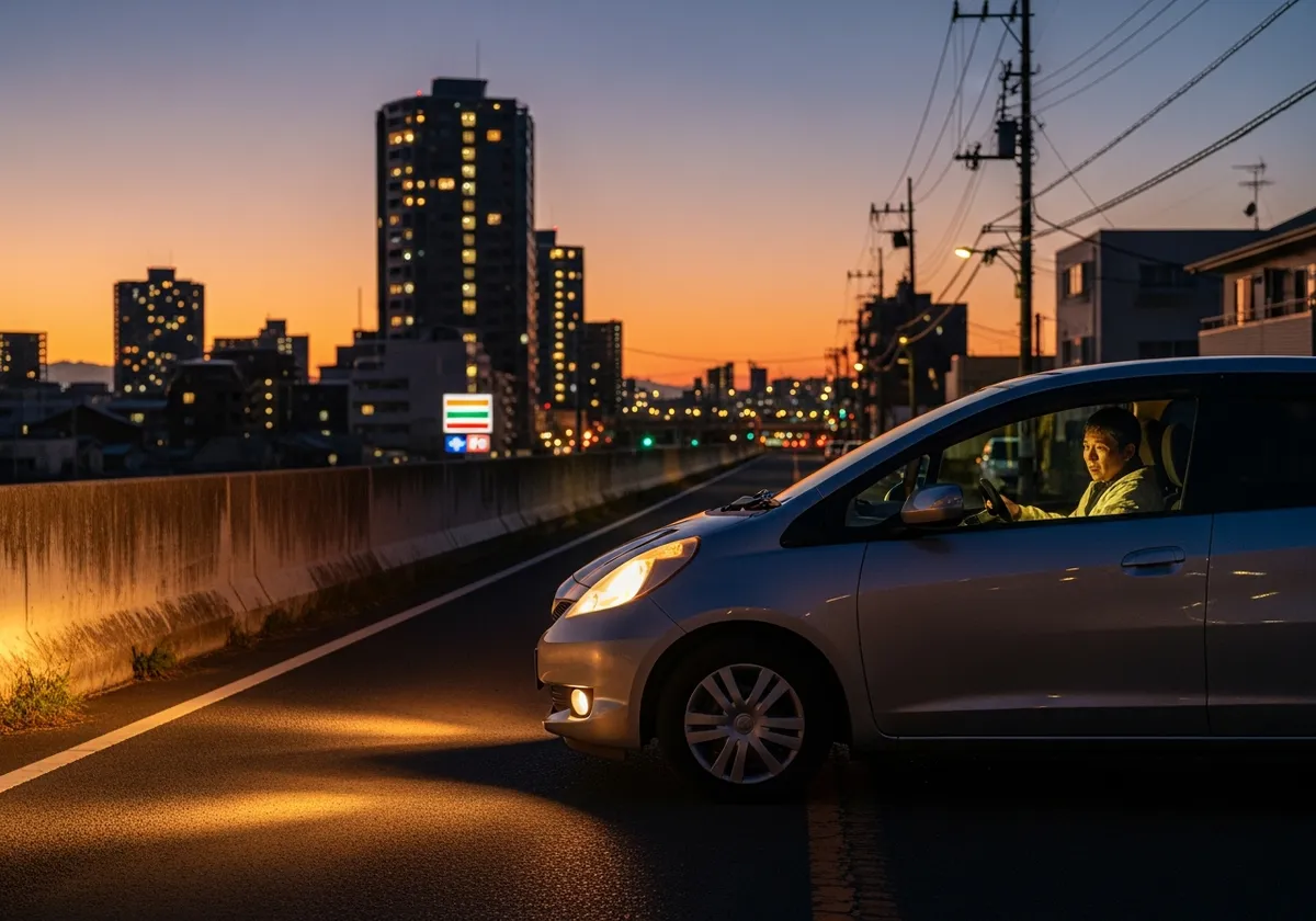 走行中に電装が弱くなっている車のイメージ