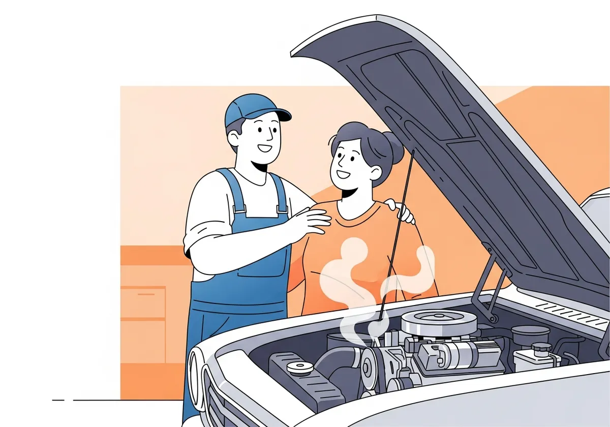 交換・説明のイラスト