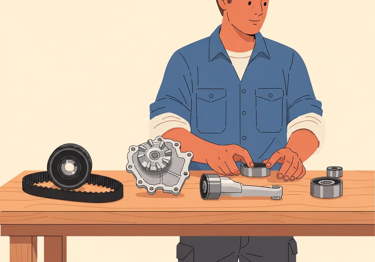 同時交換部品を整理するイラスト