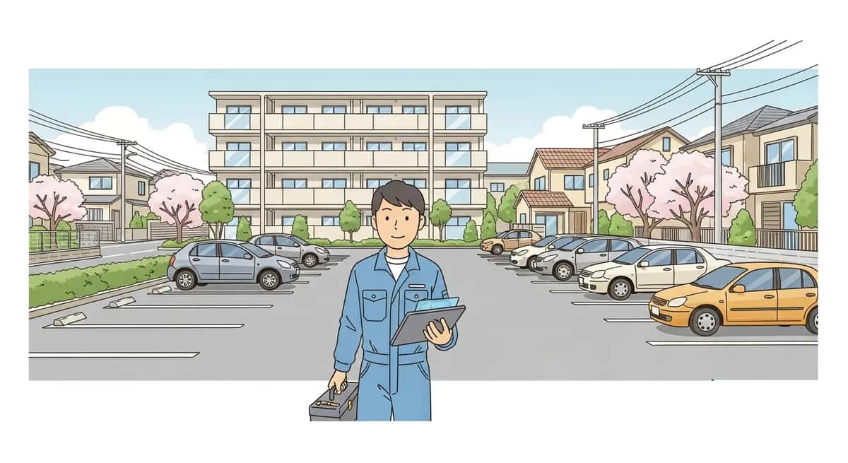足立区で車の出張整備に来たリガーレの整備士のイメージ